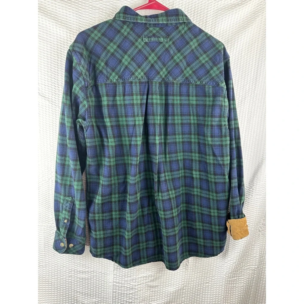 Legendary White Tails The Original Buck Camp Shirt LARGE Plaid‎ Corduroy cuffs
